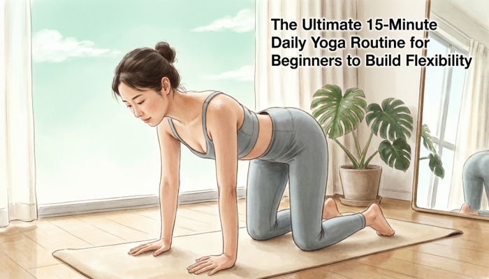 15-minute daily yoga routine for beginners to build flexibility.