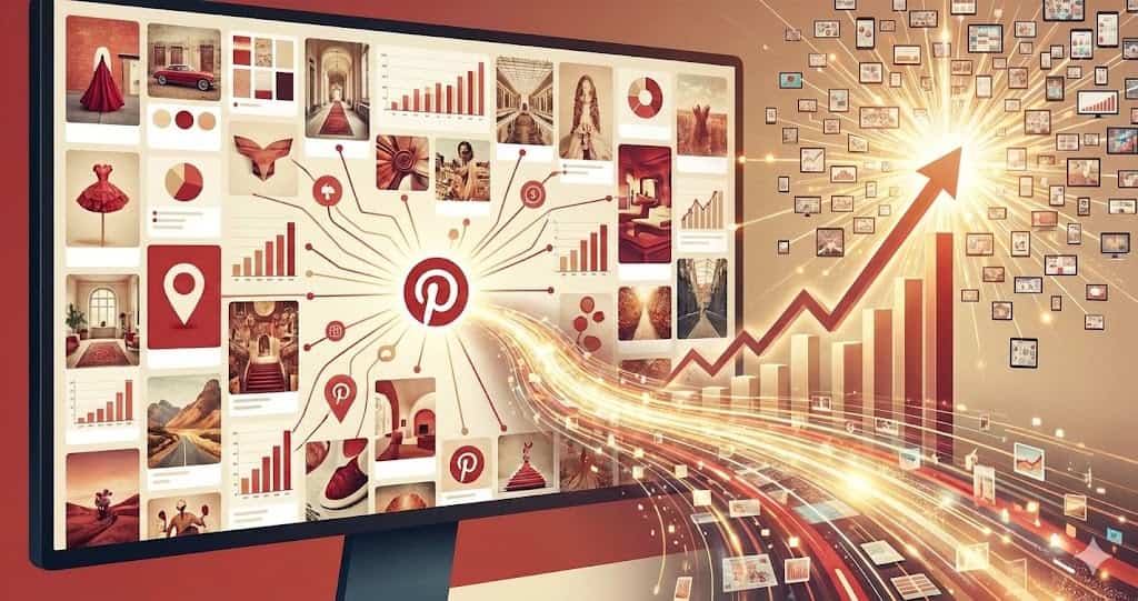 Pinterest traffic growth graph showing 500k sessions from 7 hacks