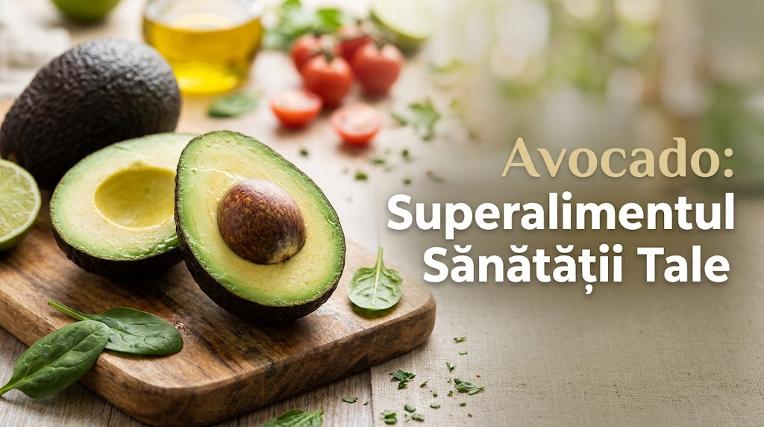 Avocado proaspăt tăiat pe fund de lemn, ulei de măsline și legume sănătoase.