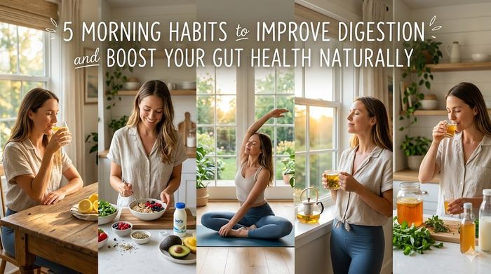 Morning habits to improve digestion and boost gut health naturally.