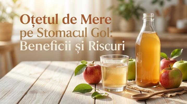 Oțet de mere dimineața pe stomacul gol: pahar cu apă și mere proaspete.