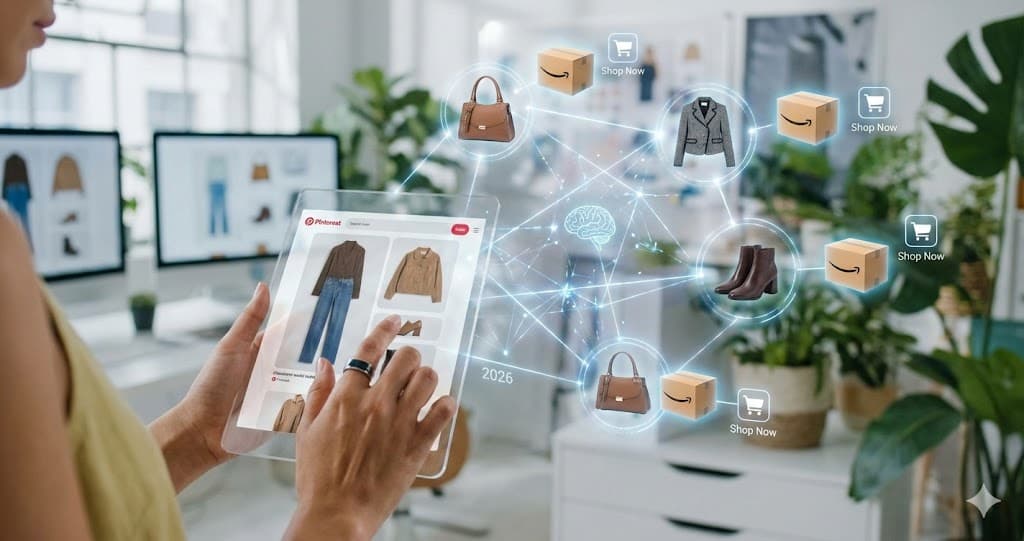 Strategie Pinterest 2026 Shop the Look: afiliere Amazon și integrare AI pentru e-commerce.